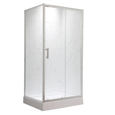 Душова кабіна з низьким піддоном MIXXUS HARD SCT01-100x90x198-TR CHROME прозоре скло 5мм NEW (в 2 ящ) (MI8368)