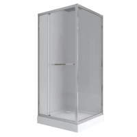 Душова кабіна з низьким піддоном Mixxus Style SCT01-90x90x200-TR Chrome прозоре скло 6мм (MI8433)
