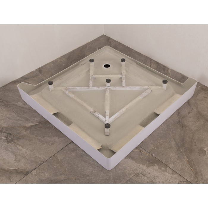 Душова кабіна з низьким піддоном Mixxus CUBIC SCT01-100x100x195-FB CHROME матове скло 4мм (MI6904)
