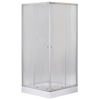 Душова кабіна з низьким піддоном Mixxus CUBIC SCT01-100x100x195-FB CHROME матове скло 4мм (MI6904)