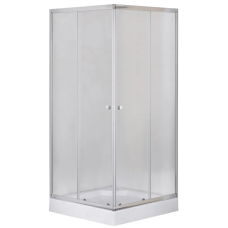 Душова кабіна з низьким піддоном Mixxus CUBIC SCT01-100x100x195-FB CHROME матове скло 4мм (MI6904)