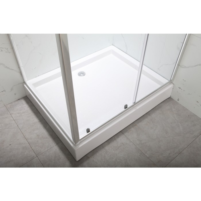Душова кабіна без піддону MIXXUS HARD SC01-120x80x185-TR CHROME прозоре скло 5мм NEW (MI8369)