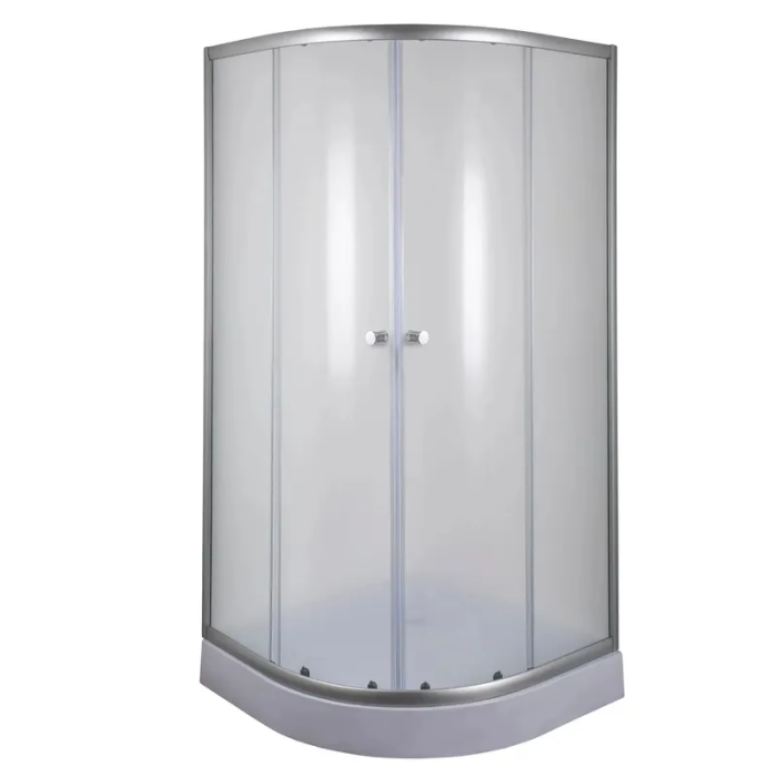 Душова кабіна з низьким піддоном Mixxus PLAIN SCT02-90x90x195-FB SATIN матове скло 4мм (MI6896)