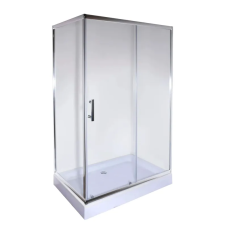 Душова кабіна з низьким піддоном Mixxus HARD SCT01-100x80x198-TR CHROME прозоре скло 5мм (MI6908)