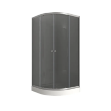 Душова кабіна з низьким піддоном Mixxus PLAIN SCT02-90x90x195-GR SATIN сіре тоноване скло 4мм (MI6898)