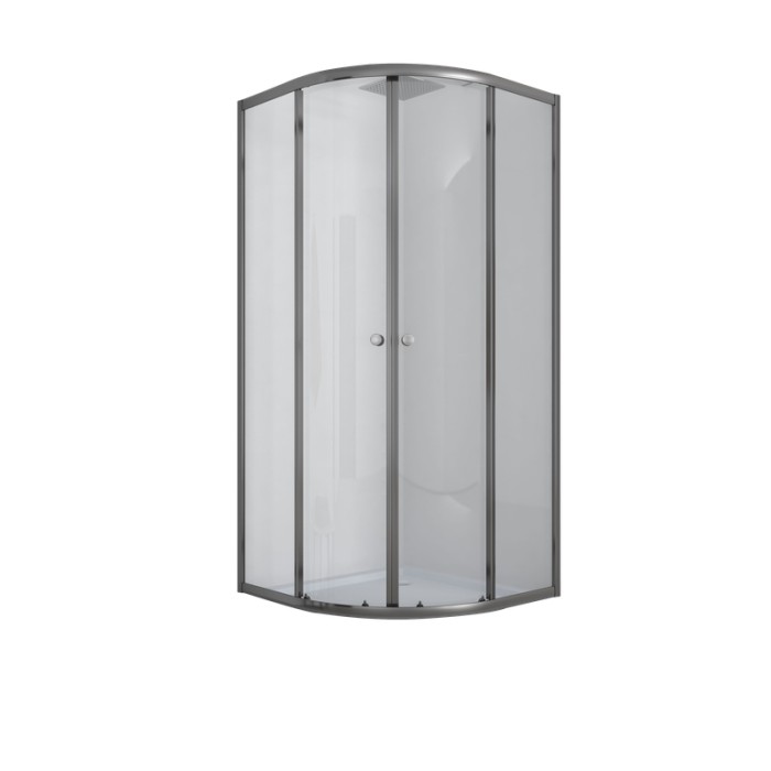 Душова кабіна з низьким піддоном Mixxus PLAIN SCT02-90x90x195-TR GRAPHITE прозоре скло 4мм (MI6901)