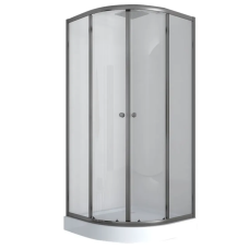 Душова кабіна з низьким піддоном Mixxus PLAIN SCT02-90x90x195-TR GRAPHITE прозоре скло 4мм (MI6901)