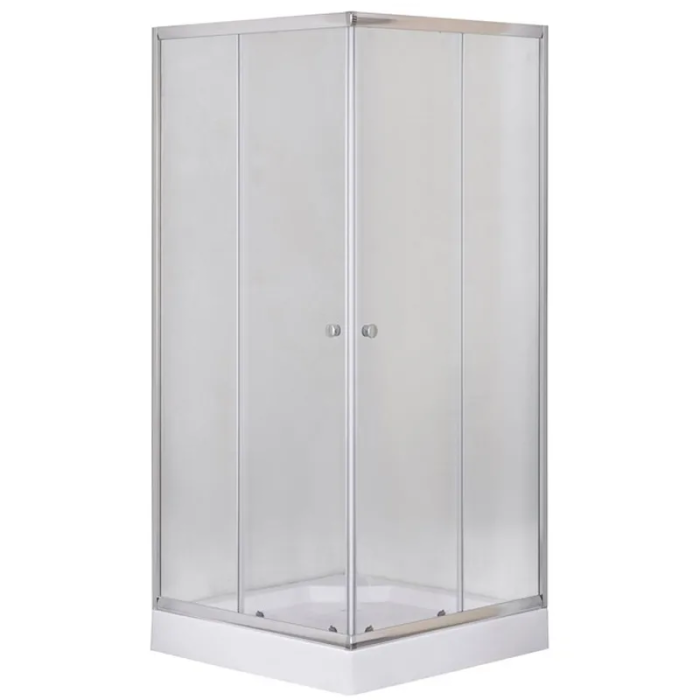 Душова кабіна з низьким піддоном Mixxus CUBIC SCT01-90x90x195-FB CHROME матове скло 4мм (MI6903)