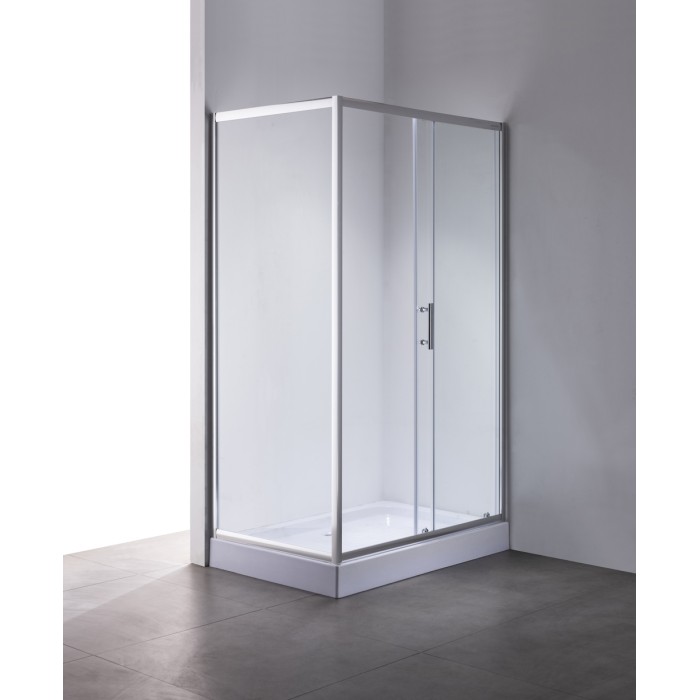 Душова кабіна з низьким піддоном Mixxus HARD SCT01-100x90x198-TR CHROME прозоре скло 5мм (MI6909)
