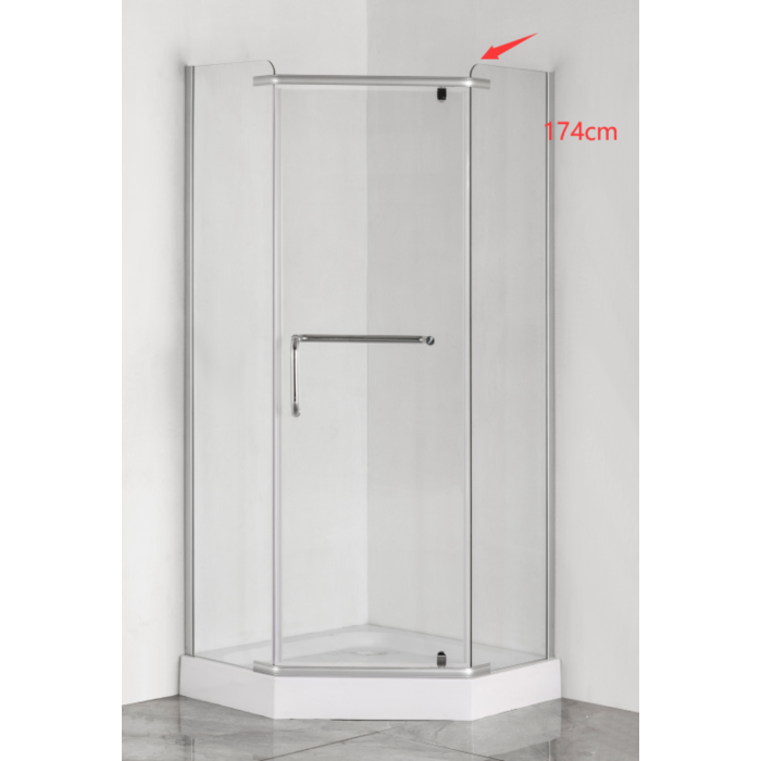 Душова кабіна з низьким піддоном Mixxus LINES SCT01-90x90x198-TR CHROME прозоре скло 6мм (MI6913)