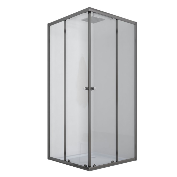 Душова кабіна з низьким піддоном Mixxus CUBIC SCT01-90x90x195-TR GRAPHITE прозоре скло 4мм (MI6905)