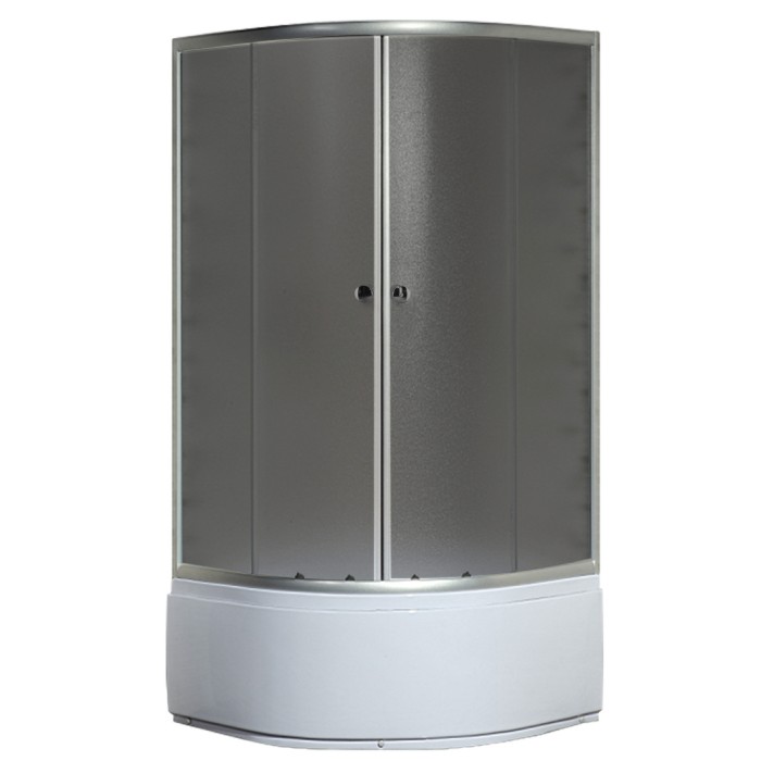 Душова кабіна з високим піддоном Mixxus PLAIN SCT01-90x90x195-GR SATIN сіре тоноване скло 4мм (MI6895)