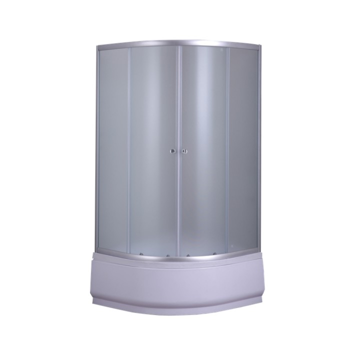 Душова кабіна з високим піддоном Mixxus PLAIN SCT01-90x90x195-FB SATIN матове скло 4мм (MI6894)