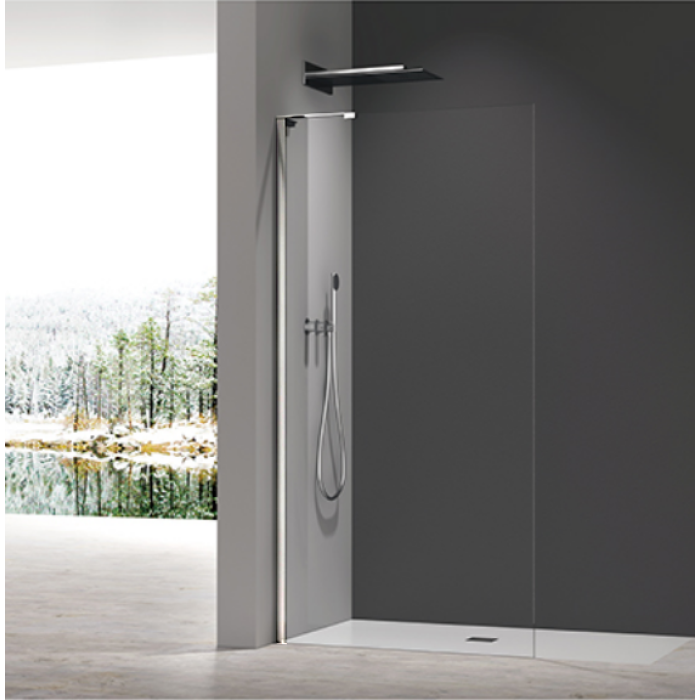 Душова перегородка Koer SR SP02-100x200-TR-01 Walk-In прозоре скло Easy Clean 8мм, хром (KR5395)