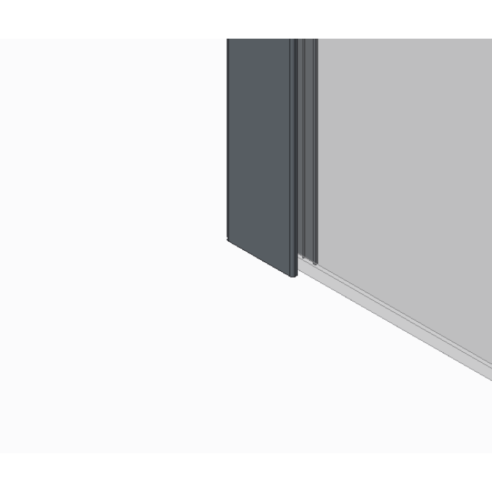 Душова перегородка Koer SR SP02-100x200-TR-01 Walk-In прозоре скло Easy Clean 8мм, хром (KR5395)