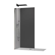 Душова перегородка Koer SR SP02-100x200-TR-01 Walk-In прозоре скло Easy Clean 8мм, хром (KR5395)