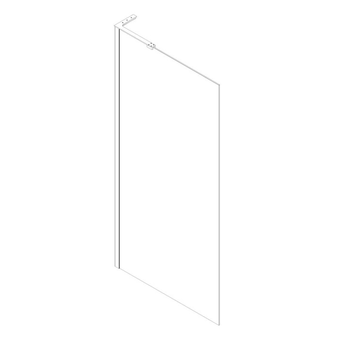 Душова перегородка Koer SR SP02-100x200-TR-12 Walk-In проз.скло Easy Clean 8мм, матове золото (KR5396)