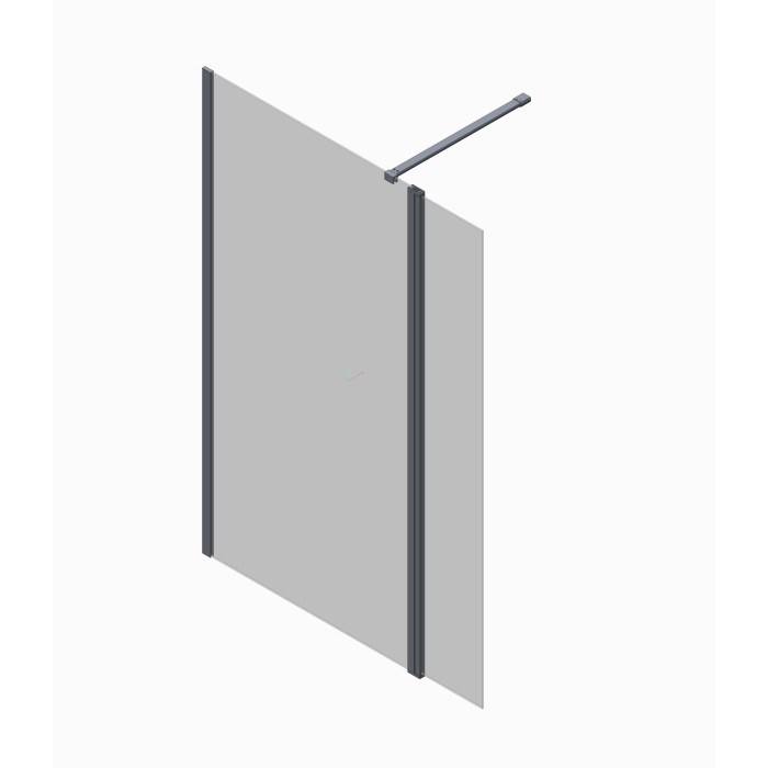 Душова перегородка Koer SR SP03-30x200-TR-01 Walk-In (рух.част) прозоре скло Easy Clean 8мм, хром (KR5399)