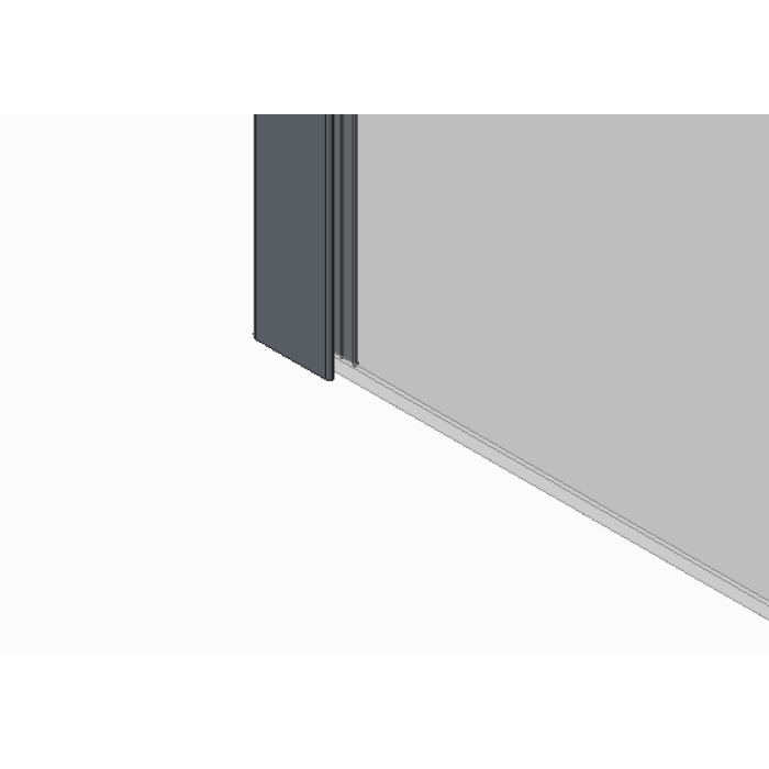 Душова перегородка Koer SR SP03-30x200-TR-01 Walk-In (рух.част) прозоре скло Easy Clean 8мм, хром (KR5399)