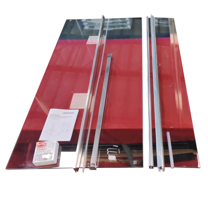 Душова перегородка Koer SR SP03-30x200-TR-01 Walk-In (рух.част) прозоре скло Easy Clean 8мм, хром (KR5399)
