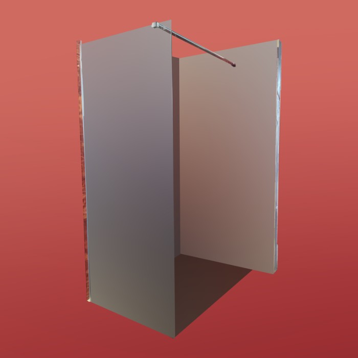 Душова перегородка Koer SR SP01-90x200-TR-01 Walk-In прозоре скло Easy Clean 8мм, хром (KR5392)