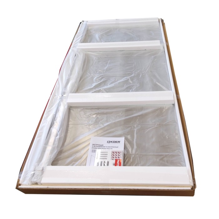 Душова перегородка Koer SR SP01-90x200-TR-01 Walk-In прозоре скло Easy Clean 8мм, хром (KR5392)