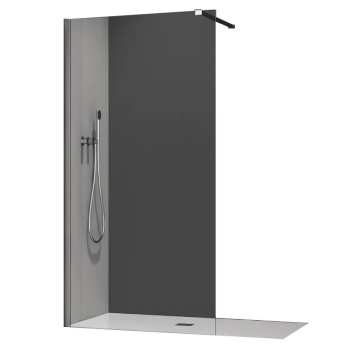 Душова перегородка Koer SR SP01-90x200-TR-01 Walk-In прозоре скло Easy Clean 8мм, хром (KR5392)