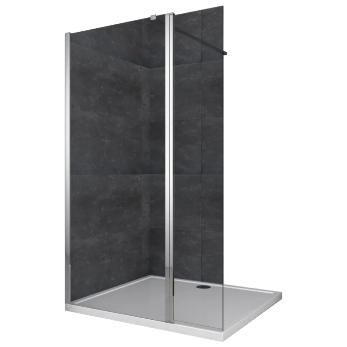 Душова перегородка Koer SR SP03-30x200-TR-01 Walk-In (рух.част) прозоре скло Easy Clean 8мм, хром (KR5399)