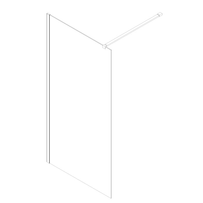Душова перегородка Koer SR SP01-120x200-TR-01 Walk-In прозоре скло Easy Clean 8мм, хром (KR5394)