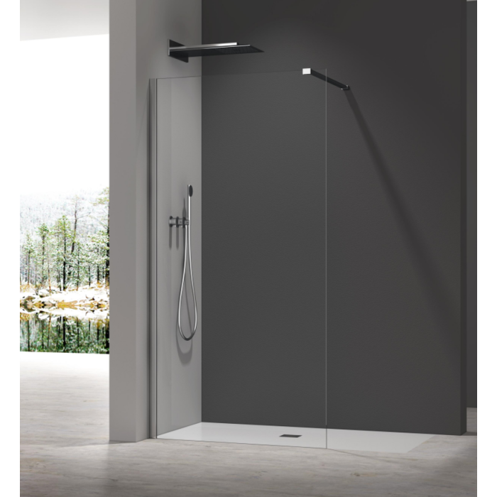 Душова перегородка Koer SR SP01-120x200-TR-01 Walk-In прозоре скло Easy Clean 8мм, хром (KR5394)