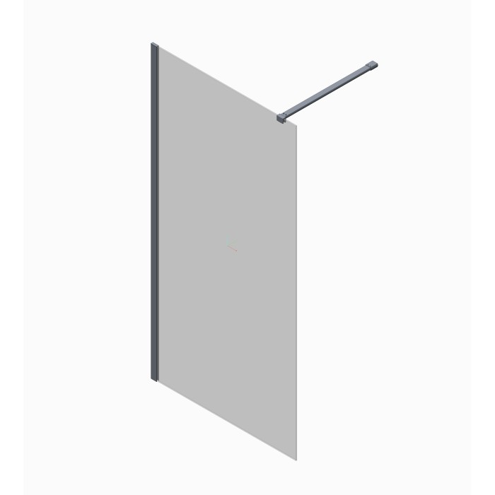 Душова перегородка Koer SR SP01-120x200-TR-01 Walk-In прозоре скло Easy Clean 8мм, хром (KR5394)