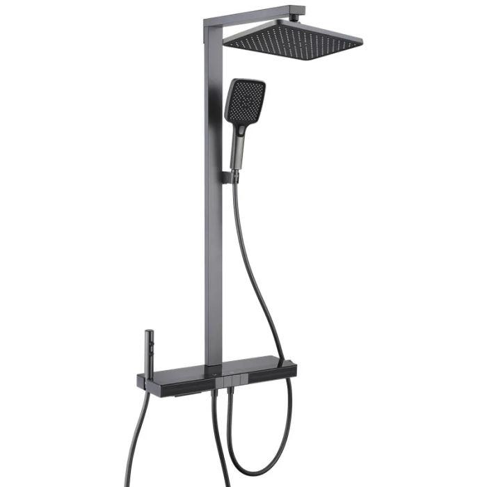 Душова колона з термостатичним змішувачем Mixxus Premium Next-009-J Graphite, 4 режими (MI6544)