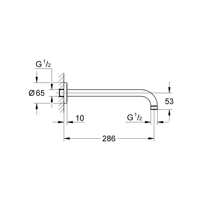 Набір для душу з верхнім душем Grohe Eurosmart UA33556003 (33556003+28576000+27541001) (UA33556003)