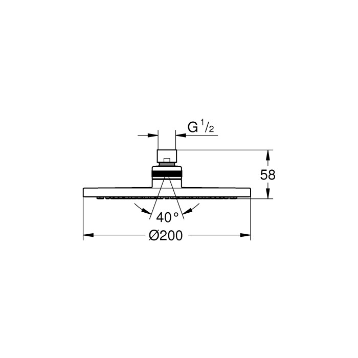 Набір для душу з верхнім душем Grohe Eurosmart UA33556003 (33556003+28576000+27541001) (UA33556003)