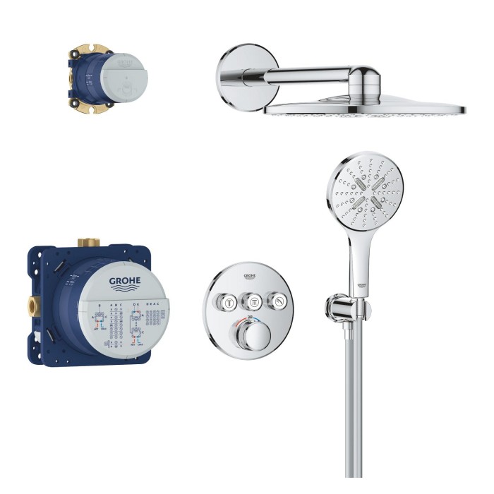 Душова система прихованого монтажу з термостатом Grohe Grohtherm SmartControl (34863000)