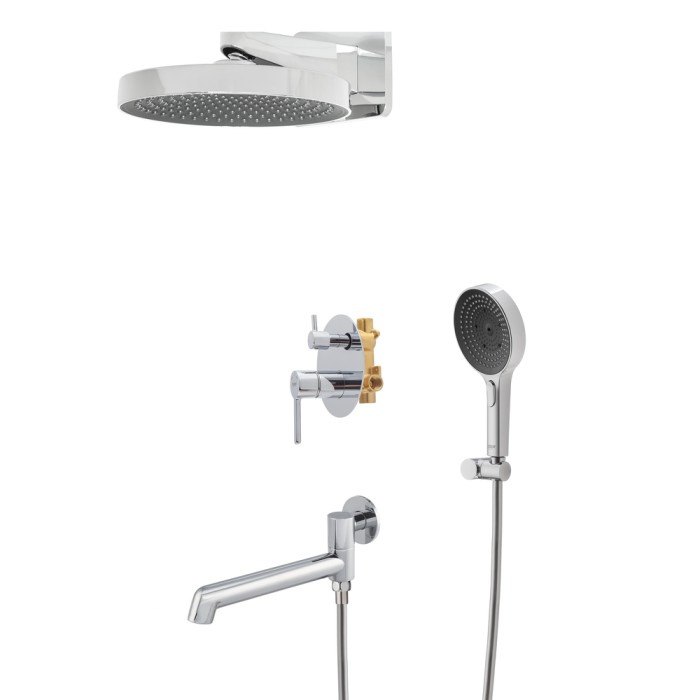 Вбудована душова система Koer KB-66029-01 3 функції, колір хром (KR5483)