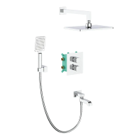 Вбудована душова система з термостатом Koer KB-67011-01 (Колір хром) (KR4726)