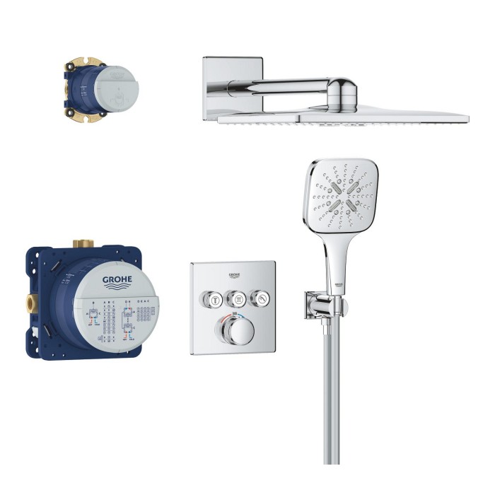 Душова система прихованого монтажу на 3 виходи з термостатом Grohe Grohtherm SmartControl (34864000)