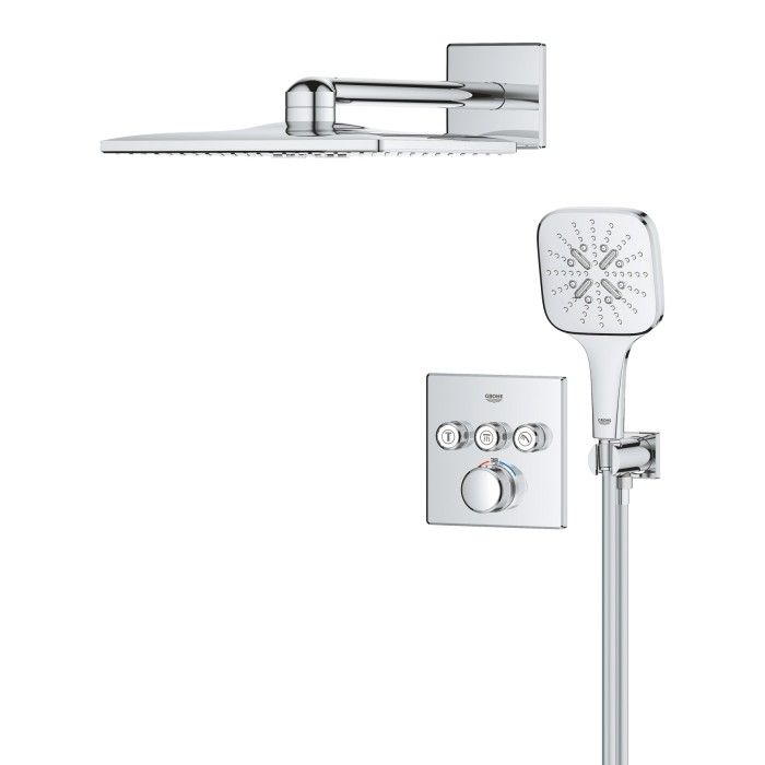 Душова система прихованого монтажу на 3 виходи з термостатом Grohe Grohtherm SmartControl (34864000)