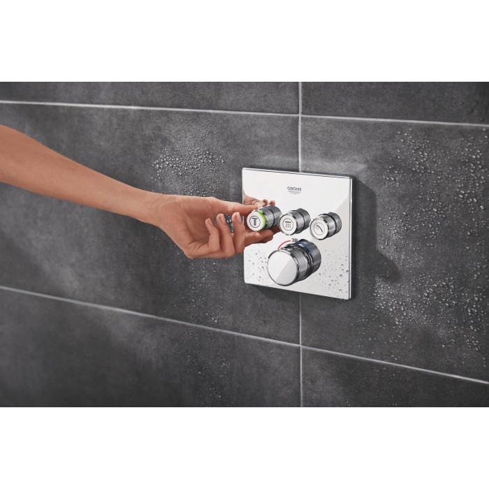 Душова система прихованого монтажу на 3 виходи з термостатом Grohe Grohtherm SmartControl (34864000)