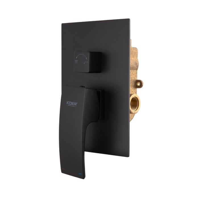 Вбудована душова система із змішувачем Koer KB-66007-05 (Колір чорний) (KR3465)