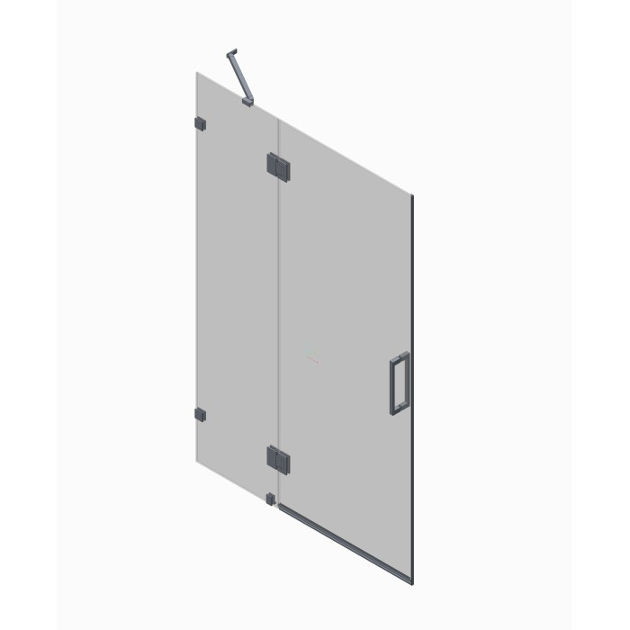 Двері в нішу Koer SR SD04-100x200-TR-01 прозоре скло Easy Clean 10мм, хром (KR5386)