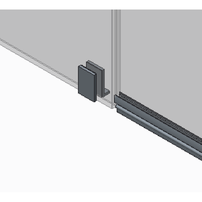 Двері в нішу Koer SR SD04-100x200-TR-01 прозоре скло Easy Clean 10мм, хром (KR5386)