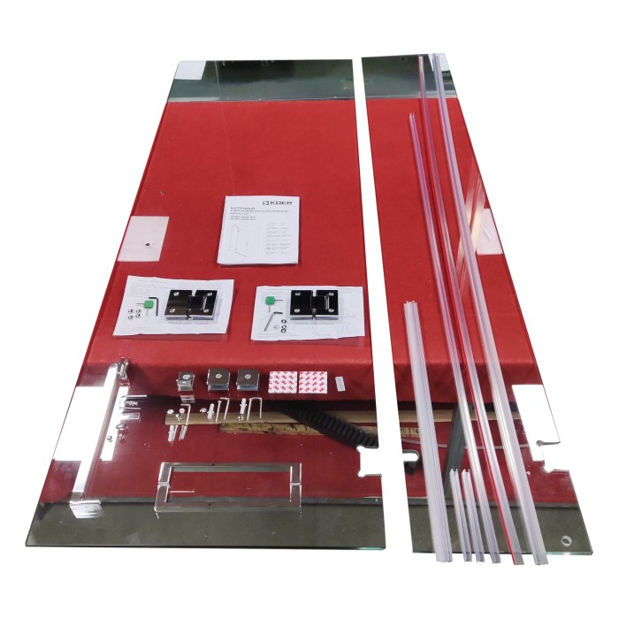Двері в нішу Koer SR SD04-100x200-TR-01 прозоре скло Easy Clean 10мм, хром (KR5386)