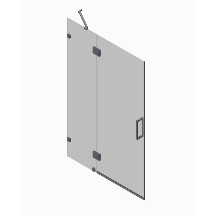 Двері в нішу Koer SR SD04-120x200-TR-07 прозоре скло Easy Clean 10мм, графіт (KR5388)