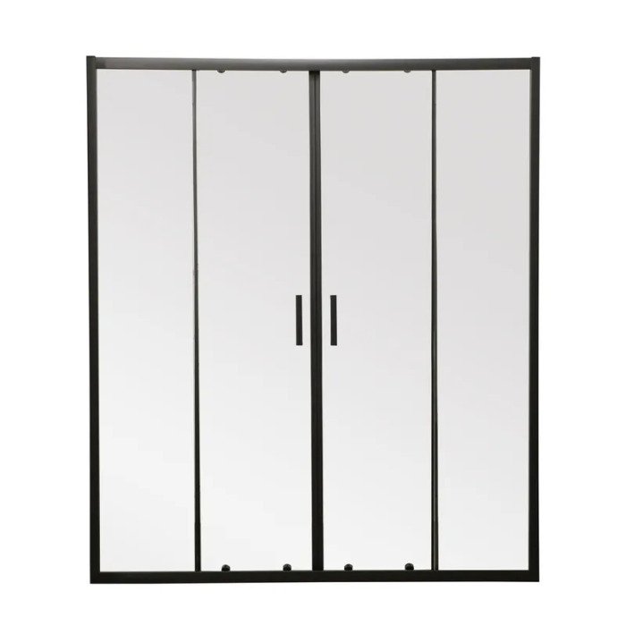 Двері в нішу Mixxus Premium DIVERSE SD01-160x185-TR Black прозоре скло 5мм (MI6879)