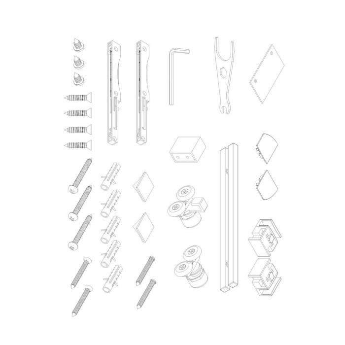 Двері в нішу Koer SR SD05-140x200-TR-01 прозоре скло Easy Clean 6мм, хром (KR5406)