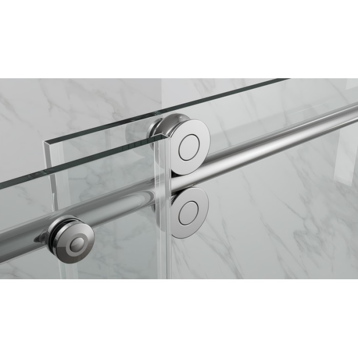 Двері в нішу Koer SR SD06-140x220-TR-01 прозоре скло Easy Clean 8мм, хром (KR5368)