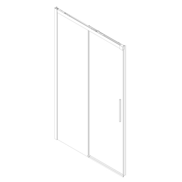 Двері в нішу Koer SR SD05-120x200-TR-01 прозоре скло Easy Clean 6мм, хром (KR5405)