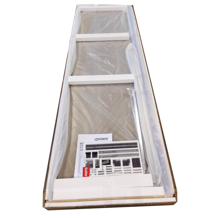 Двері в нішу Koer SR SD05-120x200-TR-01 прозоре скло Easy Clean 6мм, хром (KR5405)